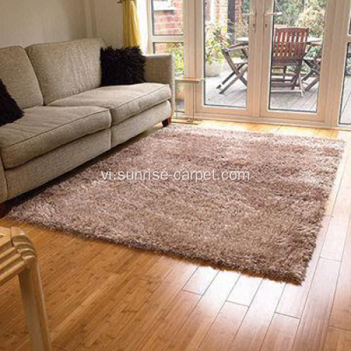 Sợi pha trộn mềm và tơ tằm Shaggy Carpet